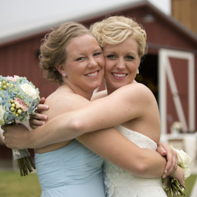 Bride and sister wedding photo - Ann Arbor, Michigan Wedding Photographer