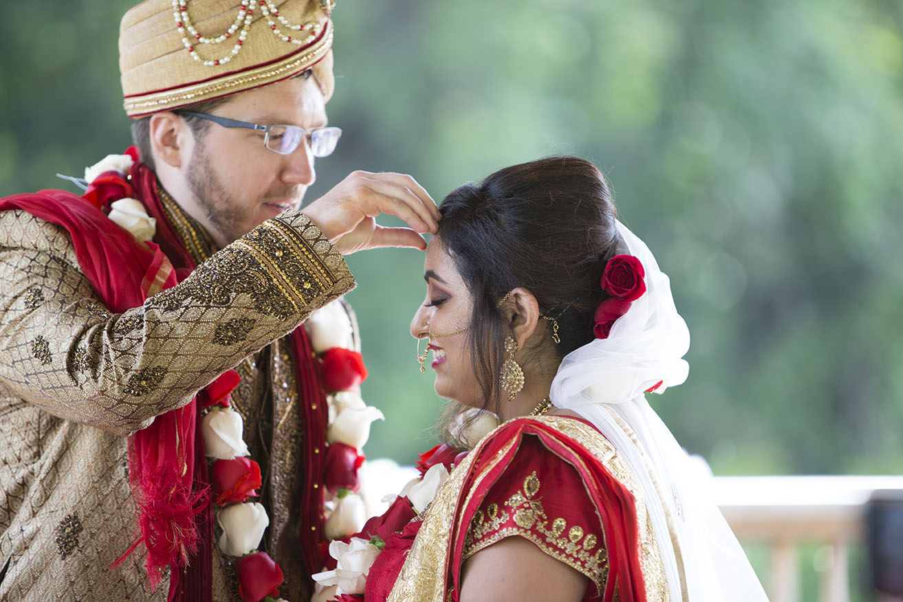 Beautiful Indian bride and groom - Michigan Wedding Photographer