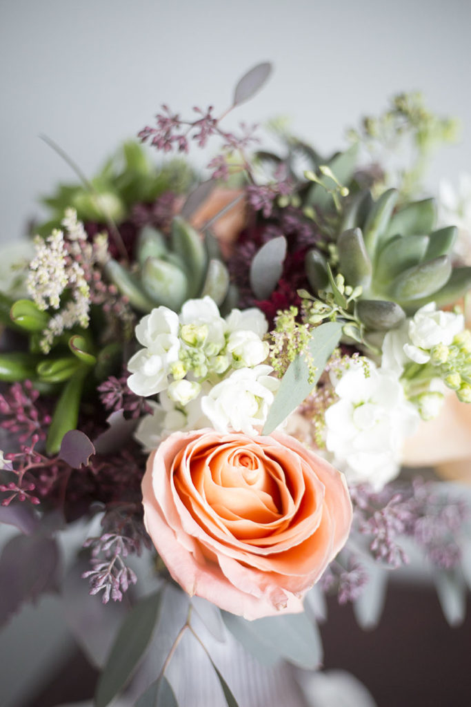 Succulent wedding bouquet