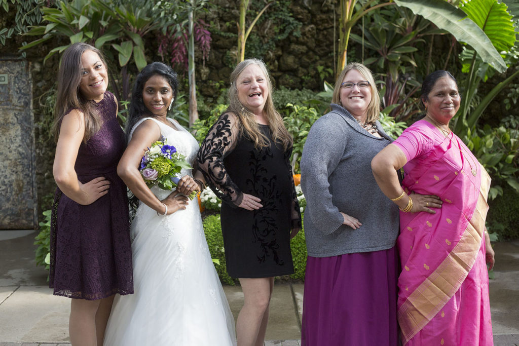 Ladies showing some sass at their Detroit wedding