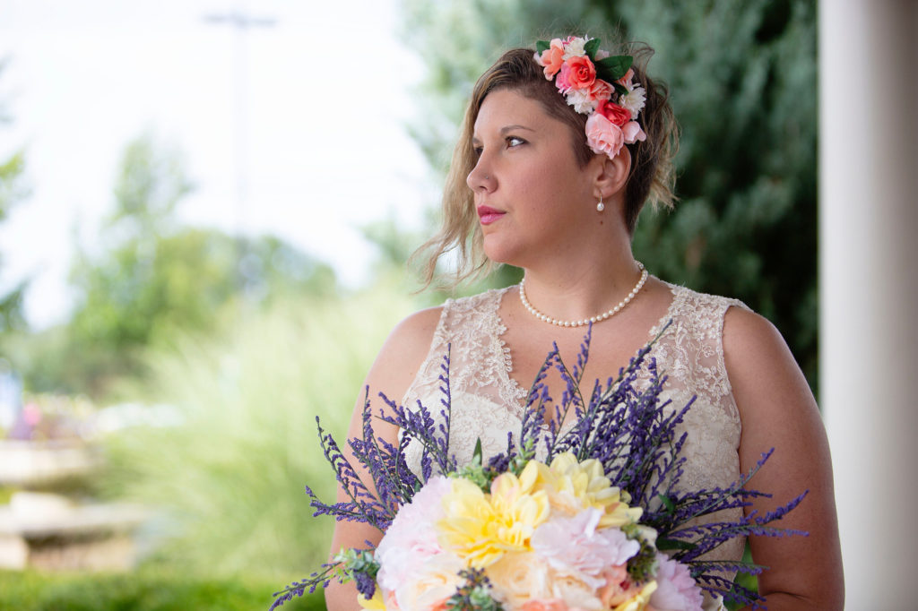 Emily looking stunning before her Novi wedding