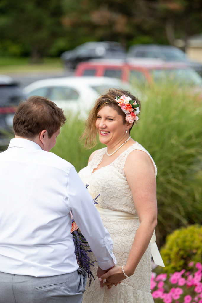 Michigan LGBTQ wedding first look