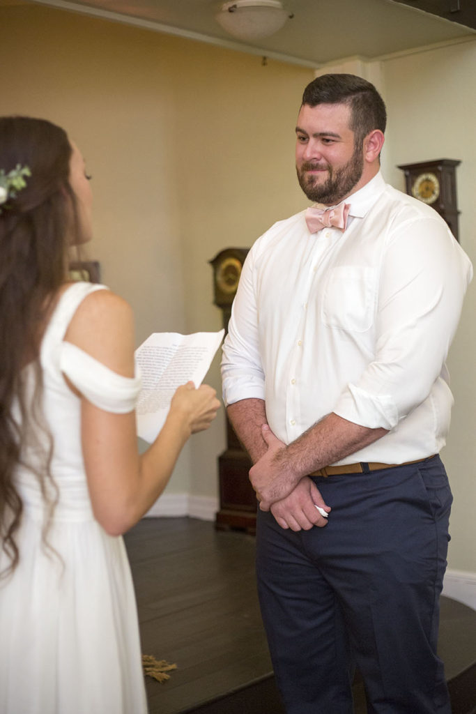 Michigan groom getting emotional during vows