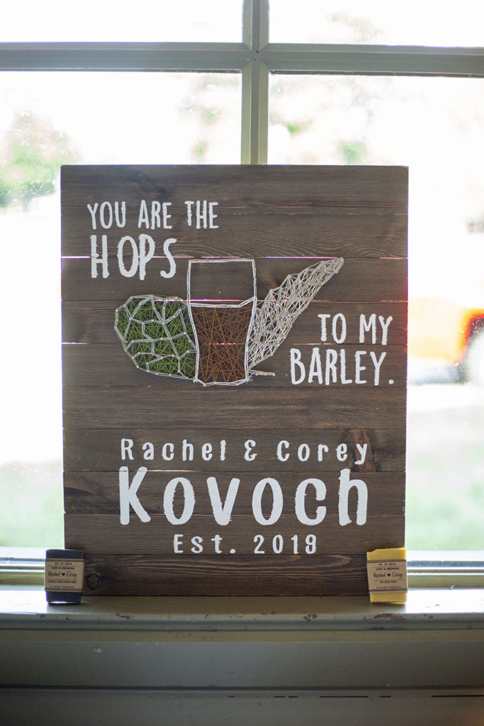 Custom wooden sign for Chelsea wedding