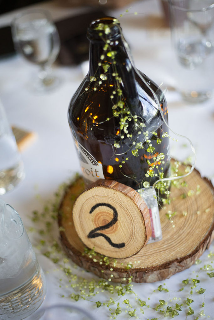 Growler wedding centerpiece