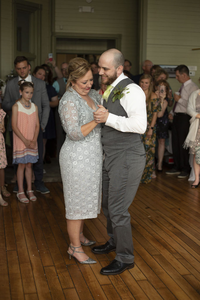 Mother and son dance at Chelsea Michigan wedding