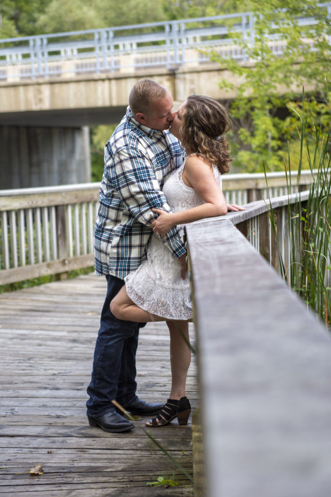 One of my favorite Michigan engagement photos from their Dexter engagement session