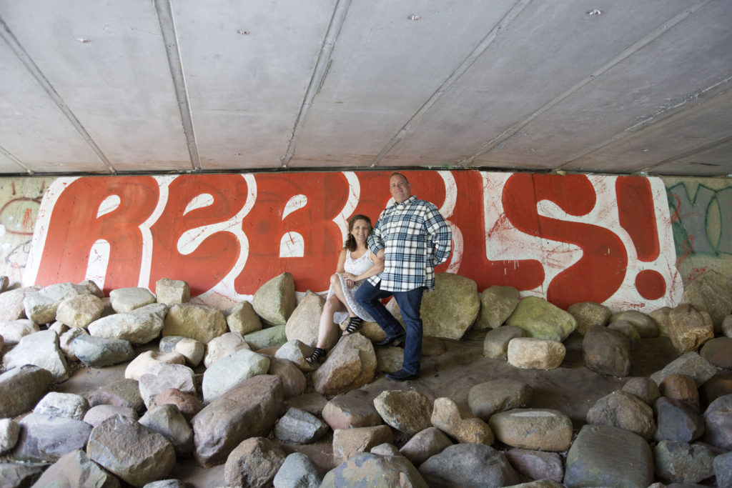 Rebels spray painted under overpass