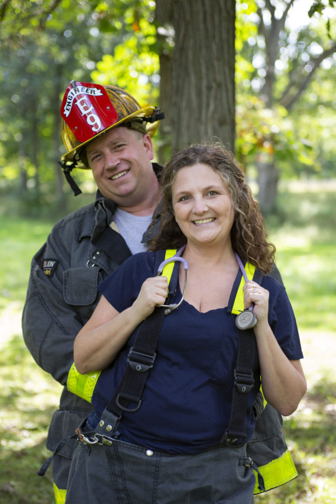 Nurse and Firefighter engagement session