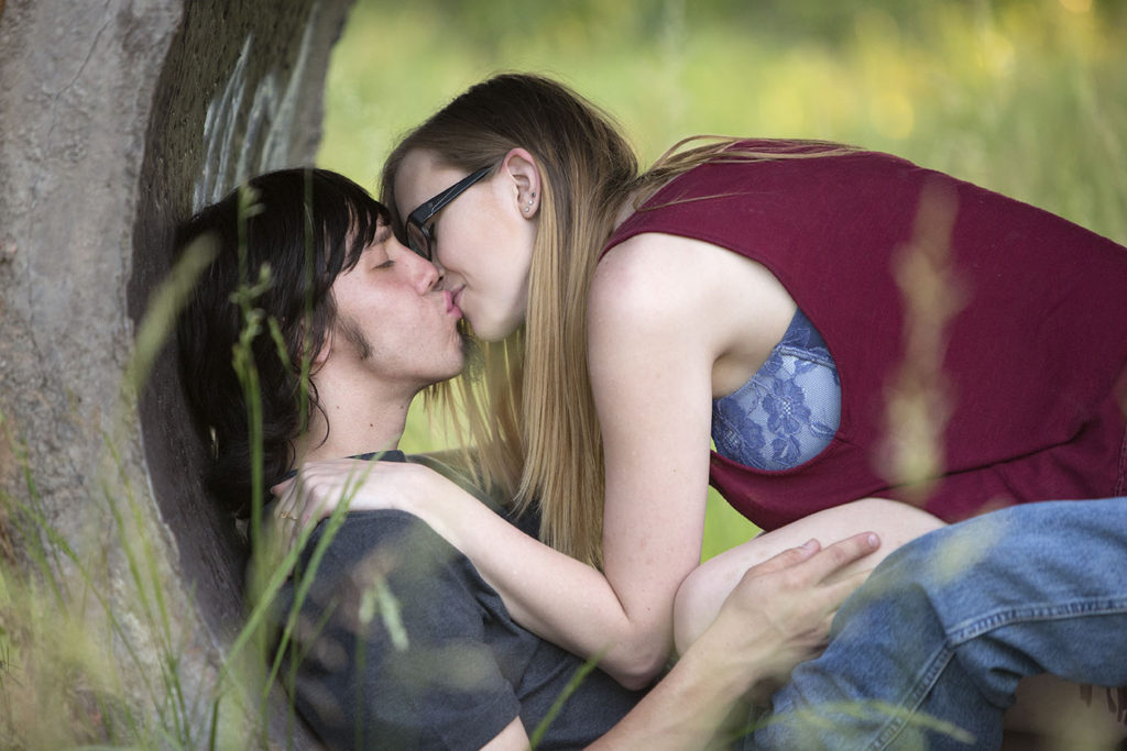 Detroit urbex engagement session at Lincoln Street Art Park