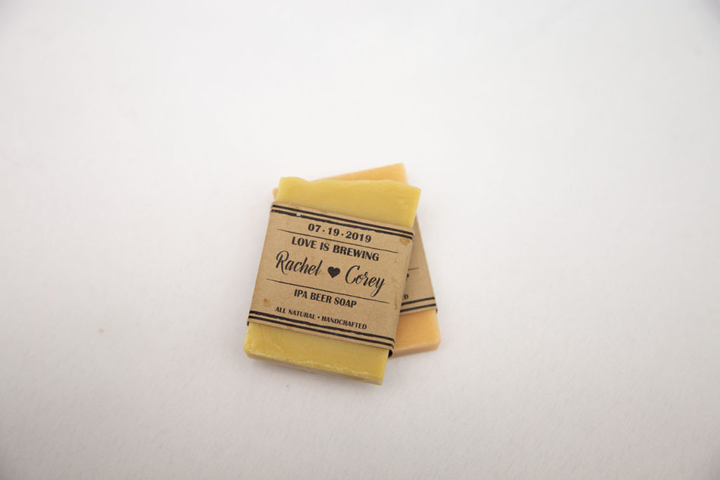 Beer soap wedding favors