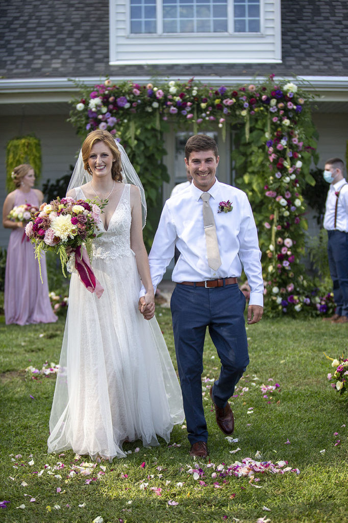 Belleville wedding couple after their vows