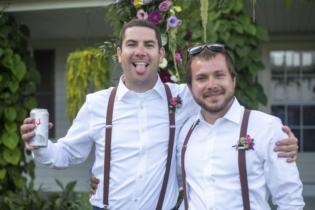 Groomsmen being silly