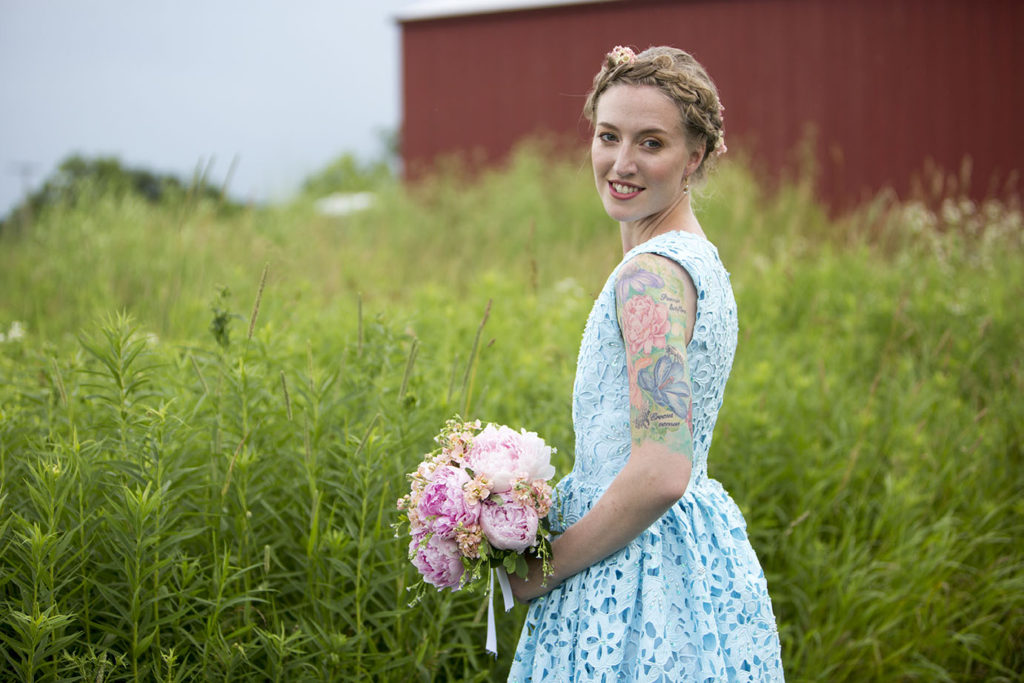 Light blue lace dress, Ypsilanti wedding photographer