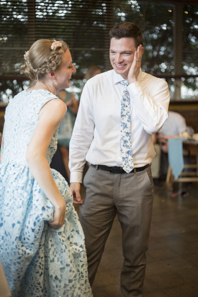 Ypsilanti wedding couple giggles