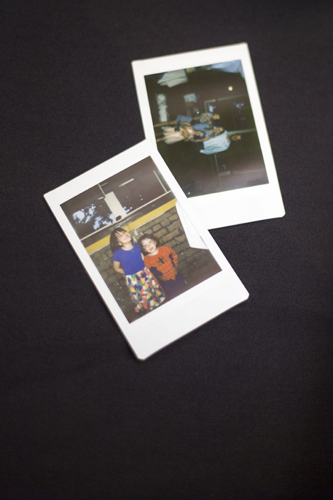 Polaroid photos of guests at Ypsilanti wedding reception