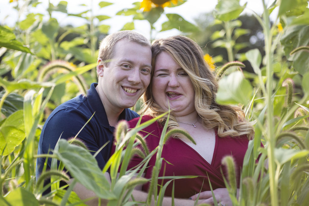 Ypsilanti engagement session in sunflowers