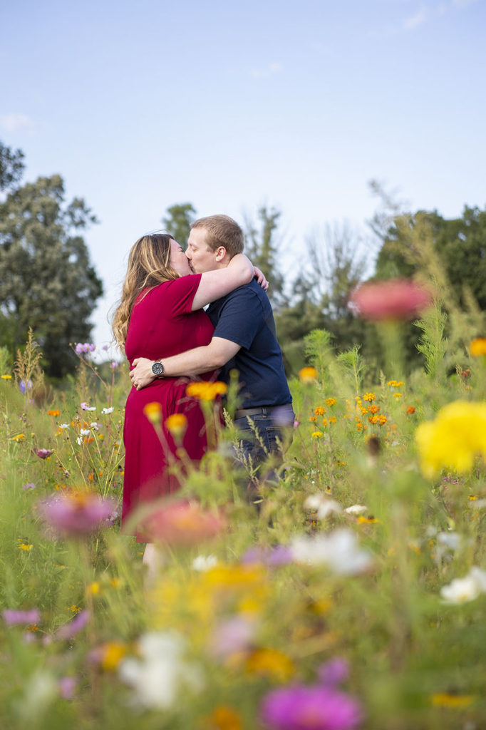 Maroon and navy engagement session