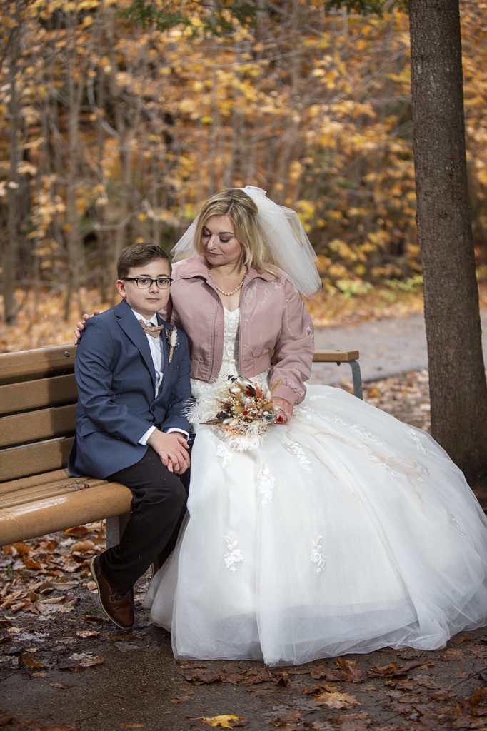 Northern Michigan fall wedding Tahquamenon Falls elopement