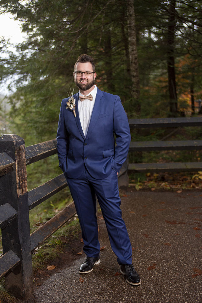 Forest wedding in the UP Tahquamenon Falls elopement