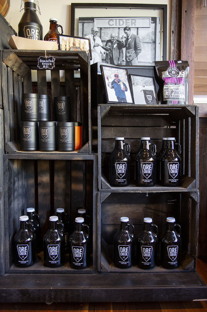 Ore Creek Cidery in Pinckney store display