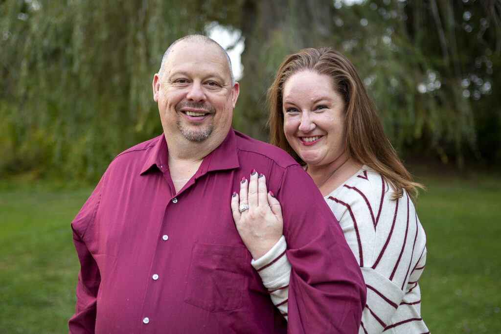 Jackson MI couple hanging out after fire department engagement