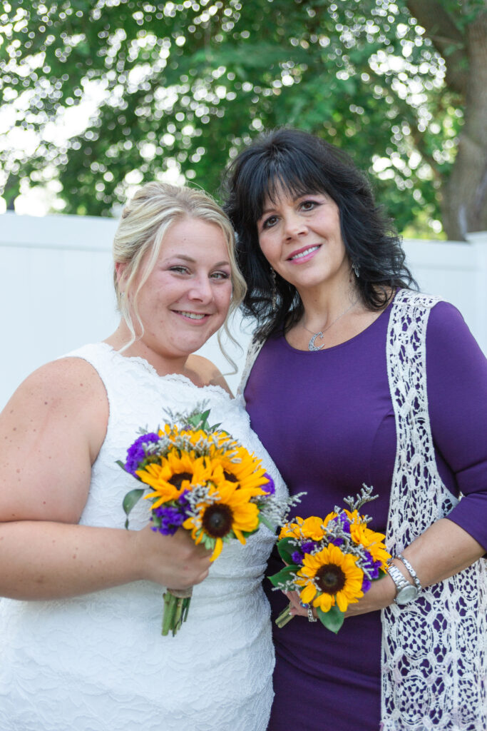 Amanda and her mother after her Westland wedding