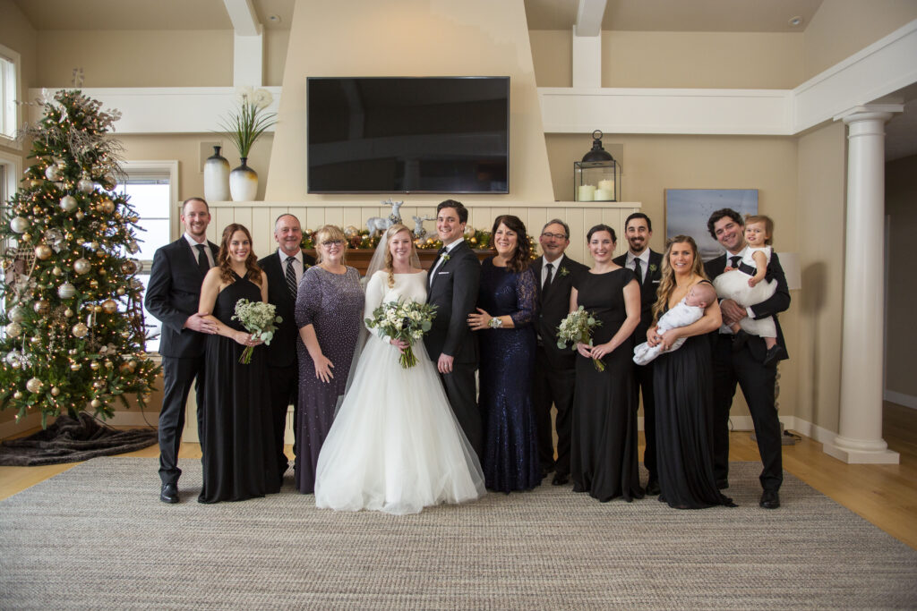 All of the wedding guests at Holland, MI AirBNB wedding