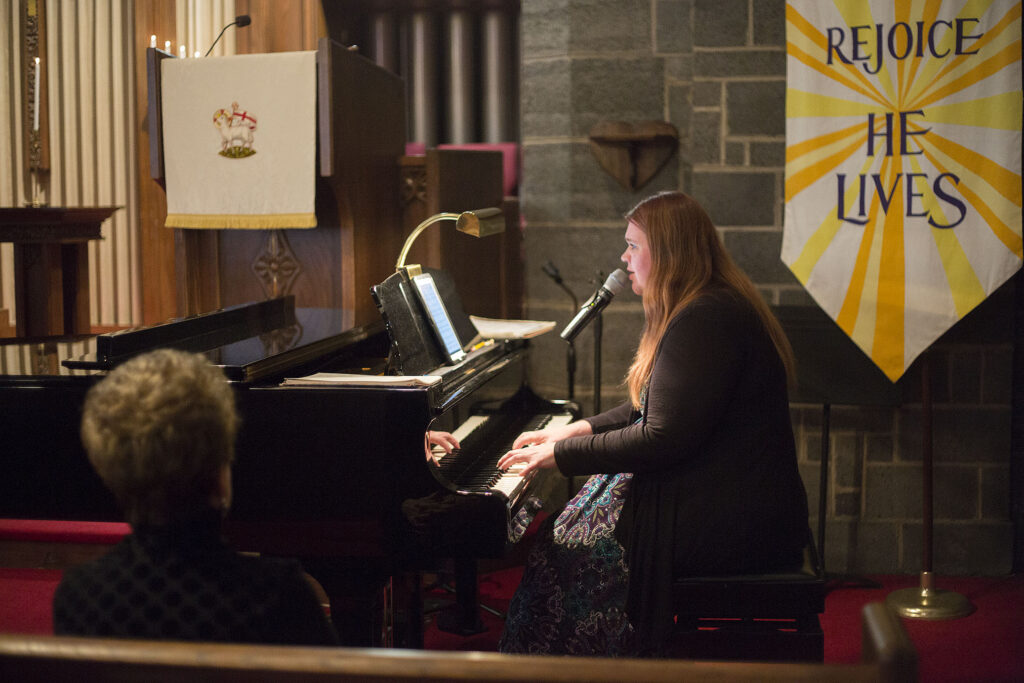 Pianist playing at Plymouth wedding