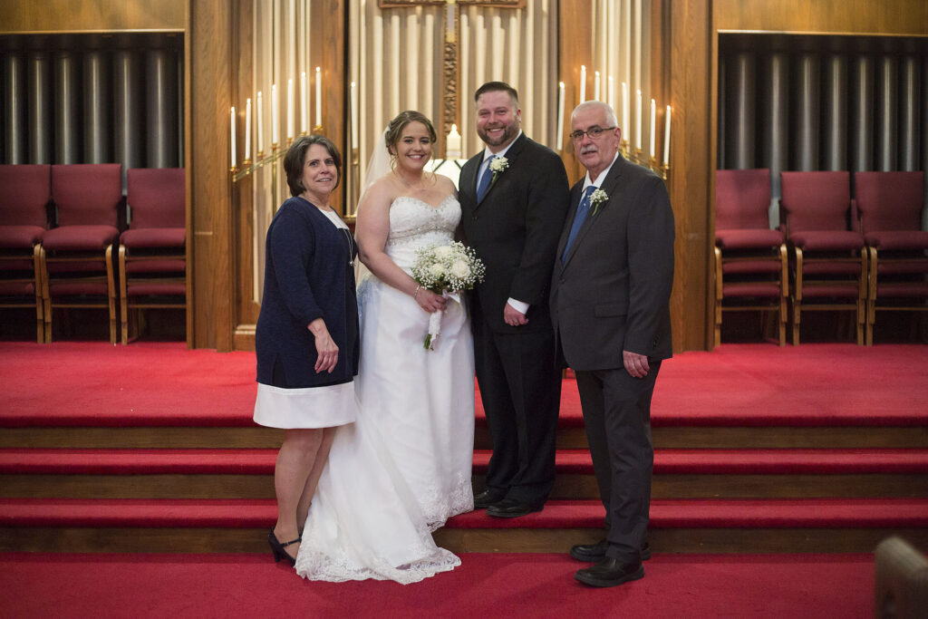 Plymouth wedding with groom's parents