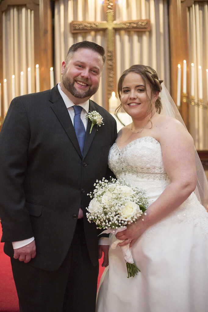 Plymouth wedding bride and groom at the altar