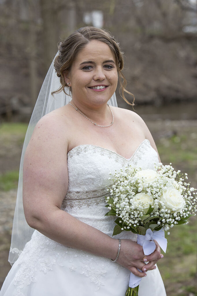 Bride at Parmenters Cider Mill after Plymouth wedding