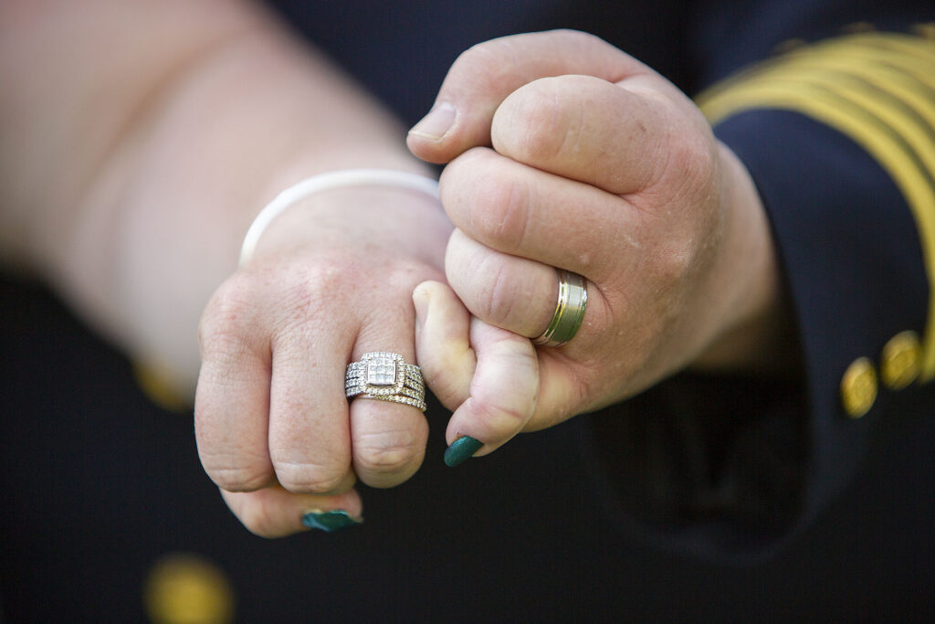 Michigan wedding photographer takes photos of a pinky promise