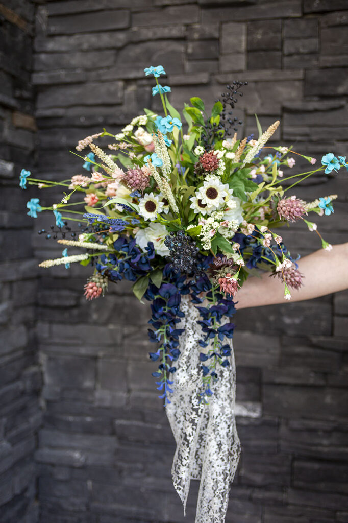 Michigan spring micro wedding bouquet