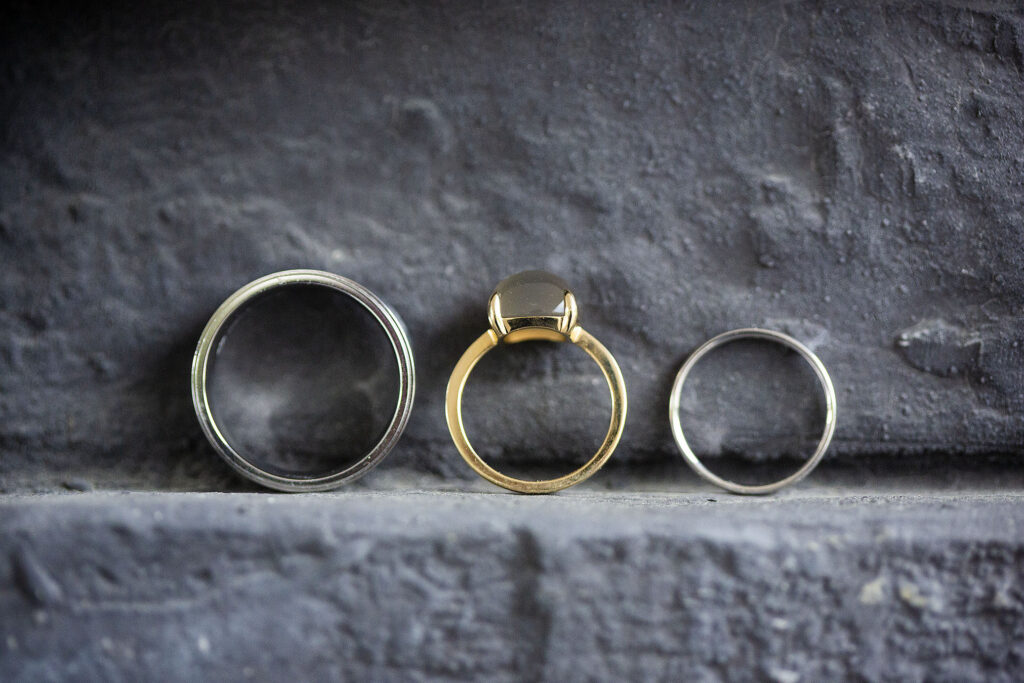 Moonstone wedding ring Ann Arbor micro wedding