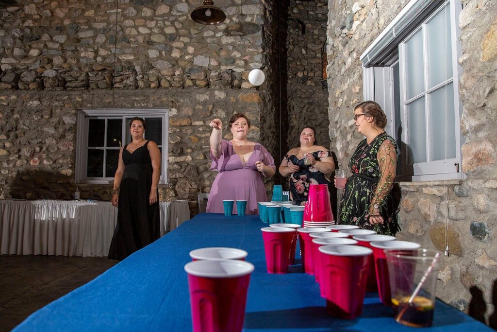 Wedding beer pong.