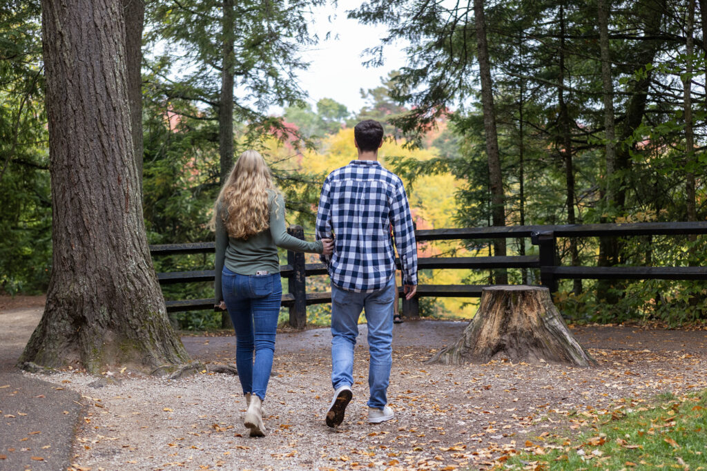 Being sneaky following Lucas and Kassidy before their Tahquamenon Falls surprise proposal.