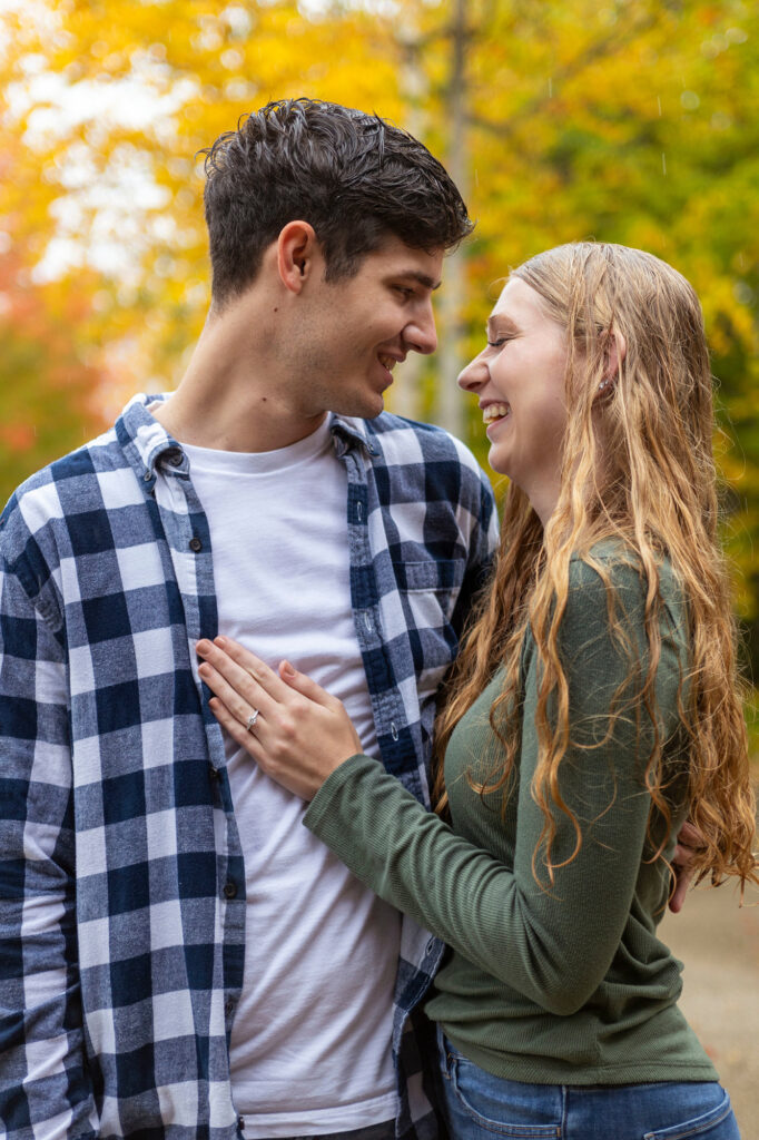 Rainy day proposal Upper Peninsula photographer