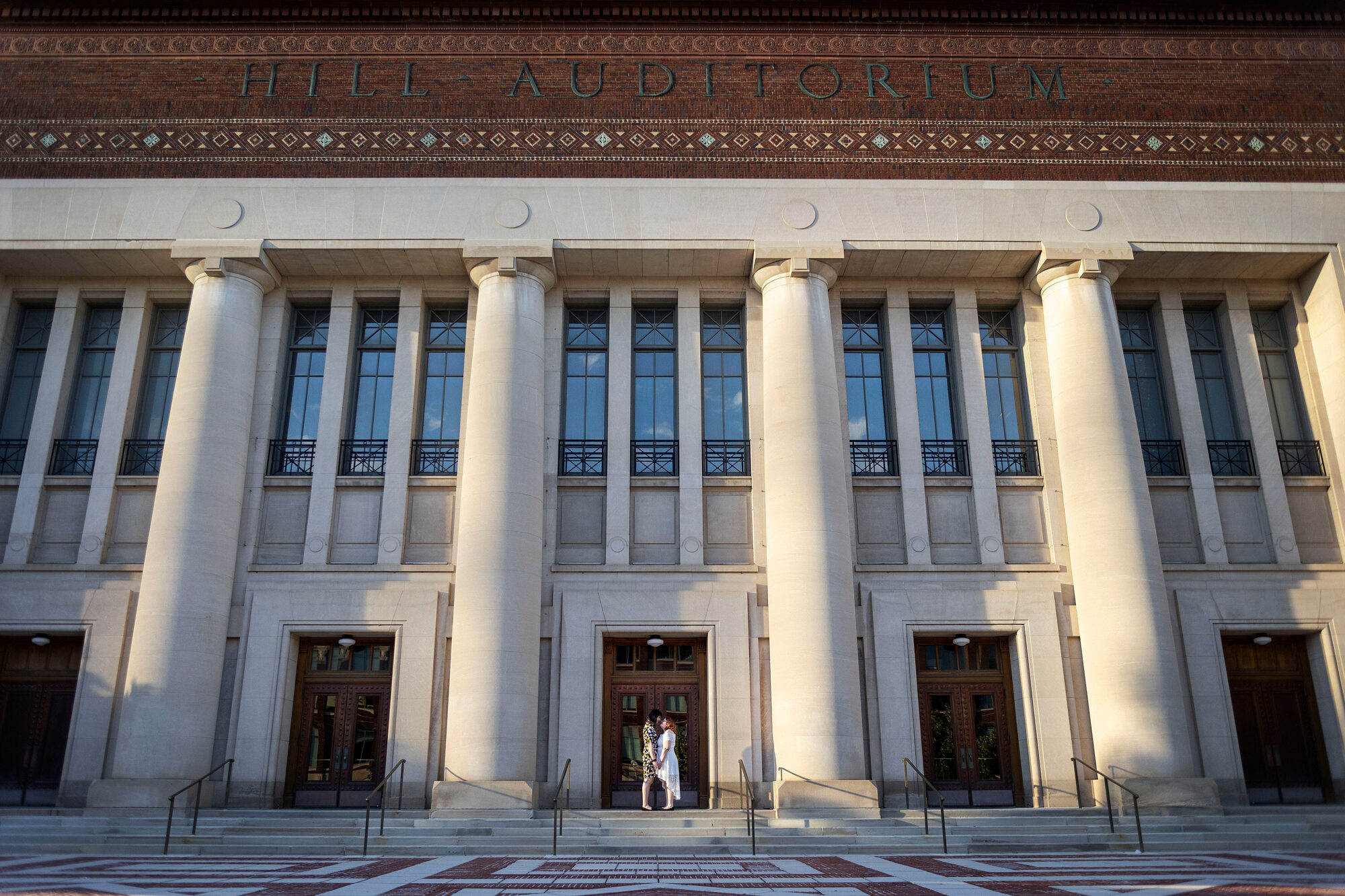 Ann Arbor LGBTQ engagement photographer - Hill Auditorium