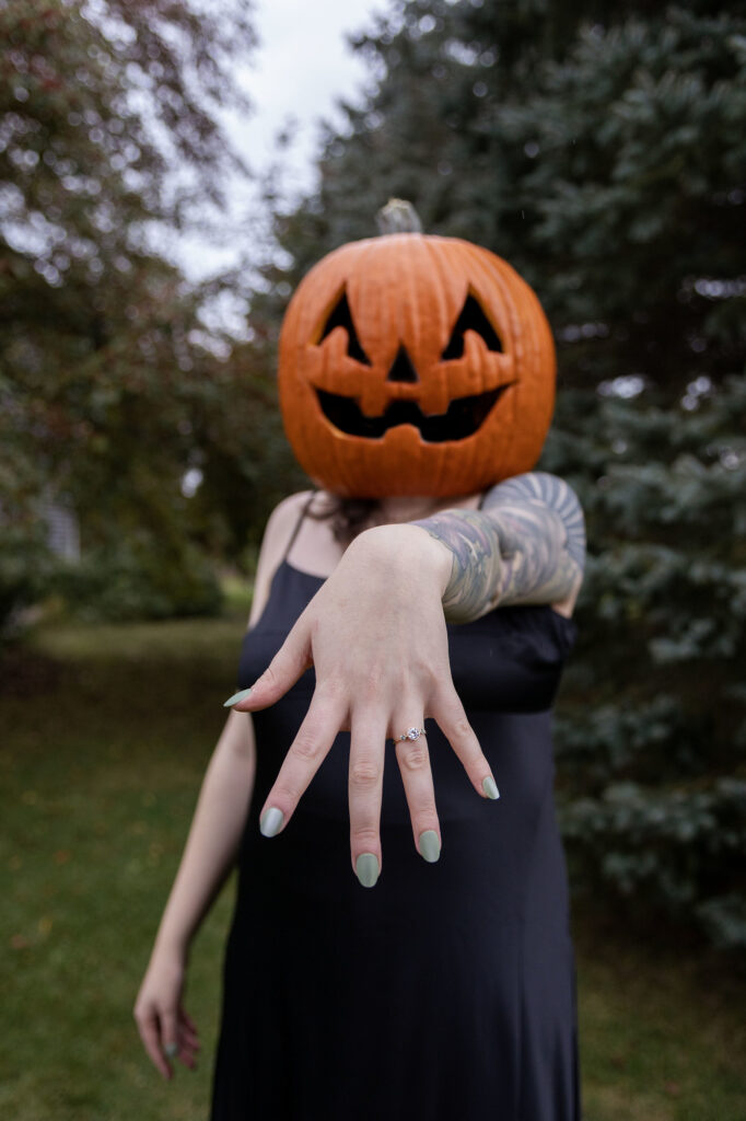 Spooky season proposal photographer