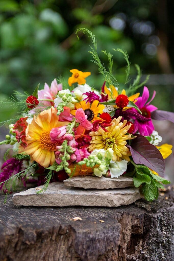 Stunning wedding bouquet from Wolfbrick Farm and Flower Truck