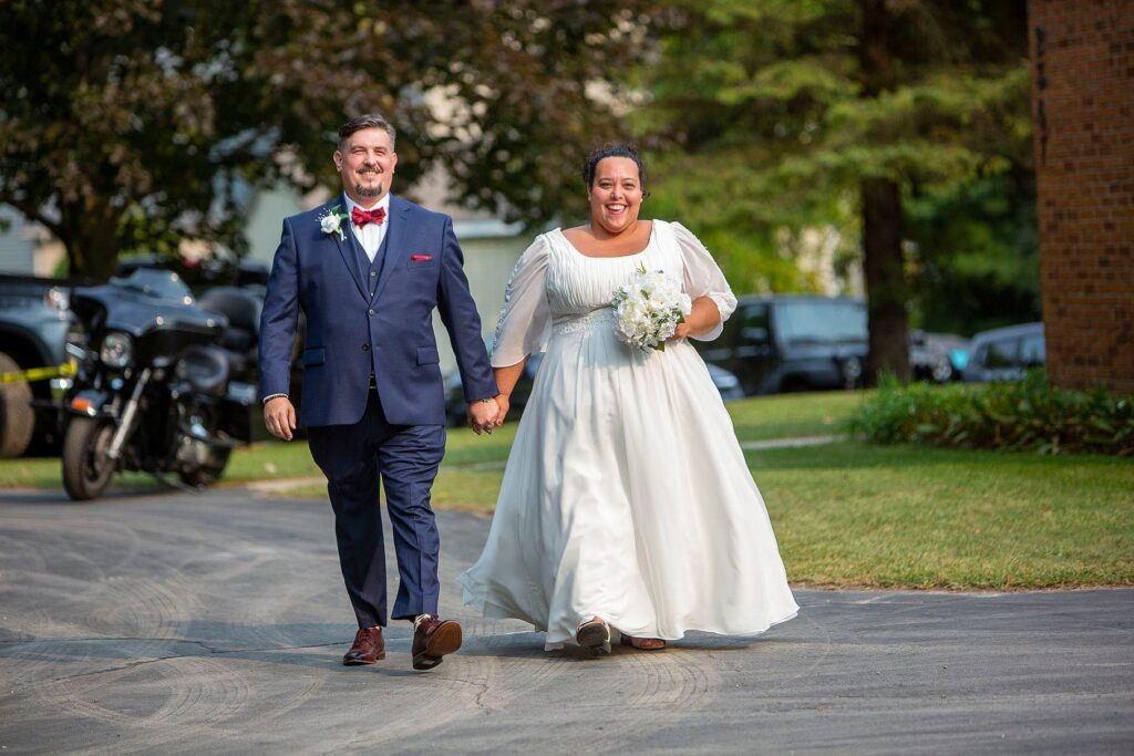 Howell wedding couple reception entrance