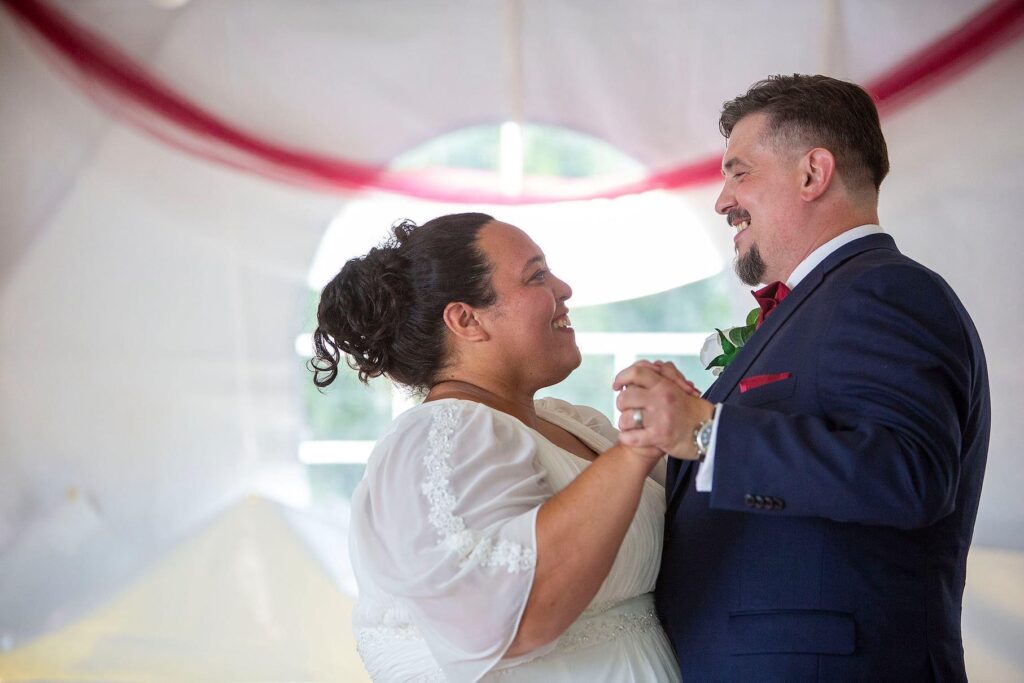 Sally and Mel during their first dance