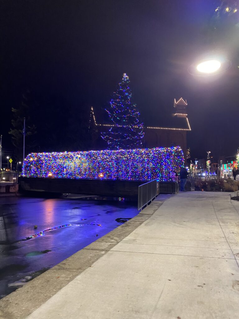 Downtown Brighton lights during the holidays