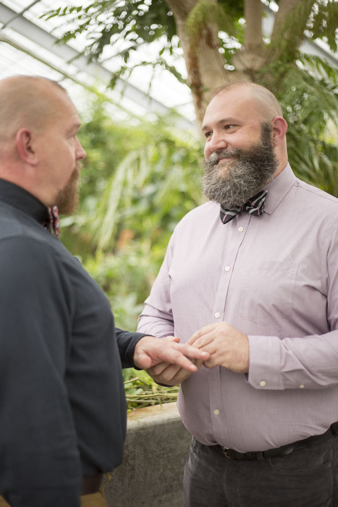 Michigan LGBTQ wedding couple exchanges vows